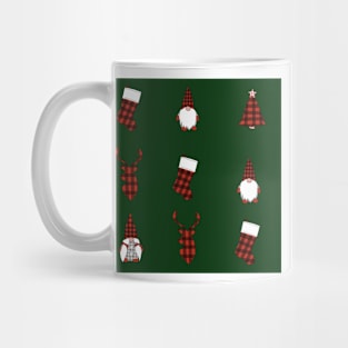 Green Christmas Pattern Mug